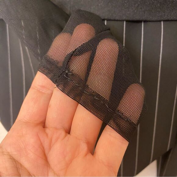 Kelle dance costume 2 piece black pin stripe leotard leggings 5333 103535 LC - Picture 8 of 13